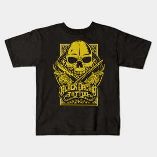 Black orchid gold Kids T-Shirt